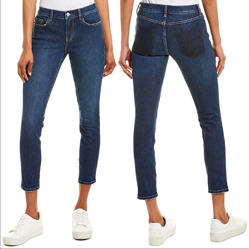 NWT CURRENT/ELLIOTT The Stiletto in Canal wash denim cropped 25 new with tags